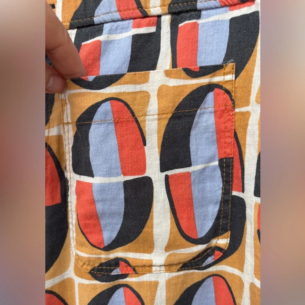 Zara  Funky pattern cotton pants M ( runs small)